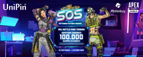 SOS! September Oktober Senang dengan Beli Battlepass Apex Terbaru #PakeUniPin, Banyak Bonusnya!